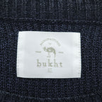 bukht Made in Japan Cotton Paper Rayon Crew Neck Knit Sweater Navy Size 2