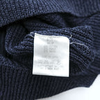 bukht Made in Japan Cotton Paper Rayon Crew Neck Knit Sweater Navy Size 2