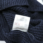 bukht Made in Japan Cotton Paper Rayon Crew Neck Knit Sweater Navy Size 2