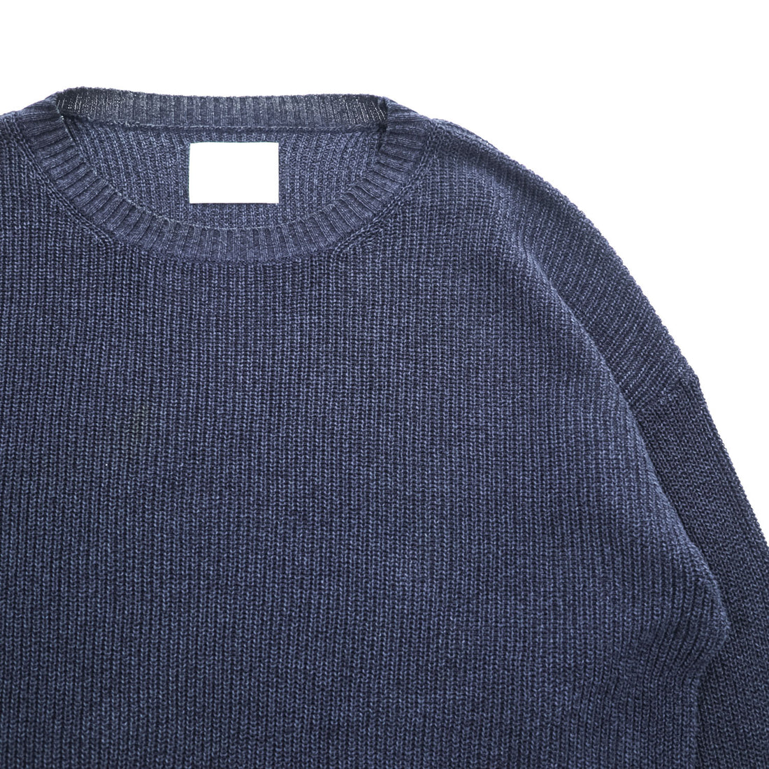 bukht Made in Japan Cotton Paper Rayon Crew Neck Knit Sweater Navy Size 2