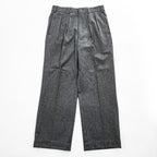 Burberrys Gray Wool Pleated Slacks Made in Japan W79