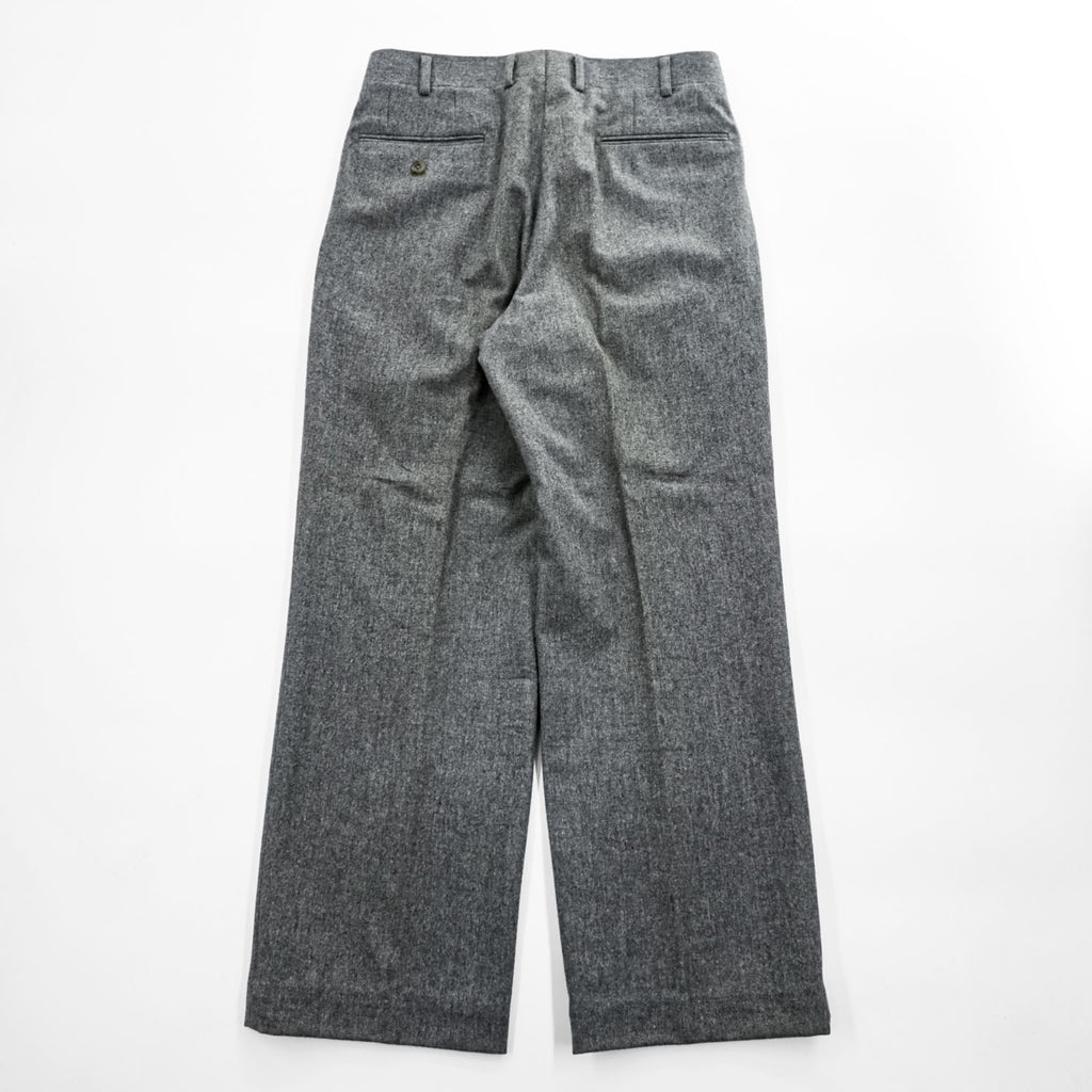 Burberrys Gray Wool Pleated Slacks Made in Japan W79