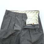 Burberrys Gray Wool Pleated Slacks Made in Japan W79
