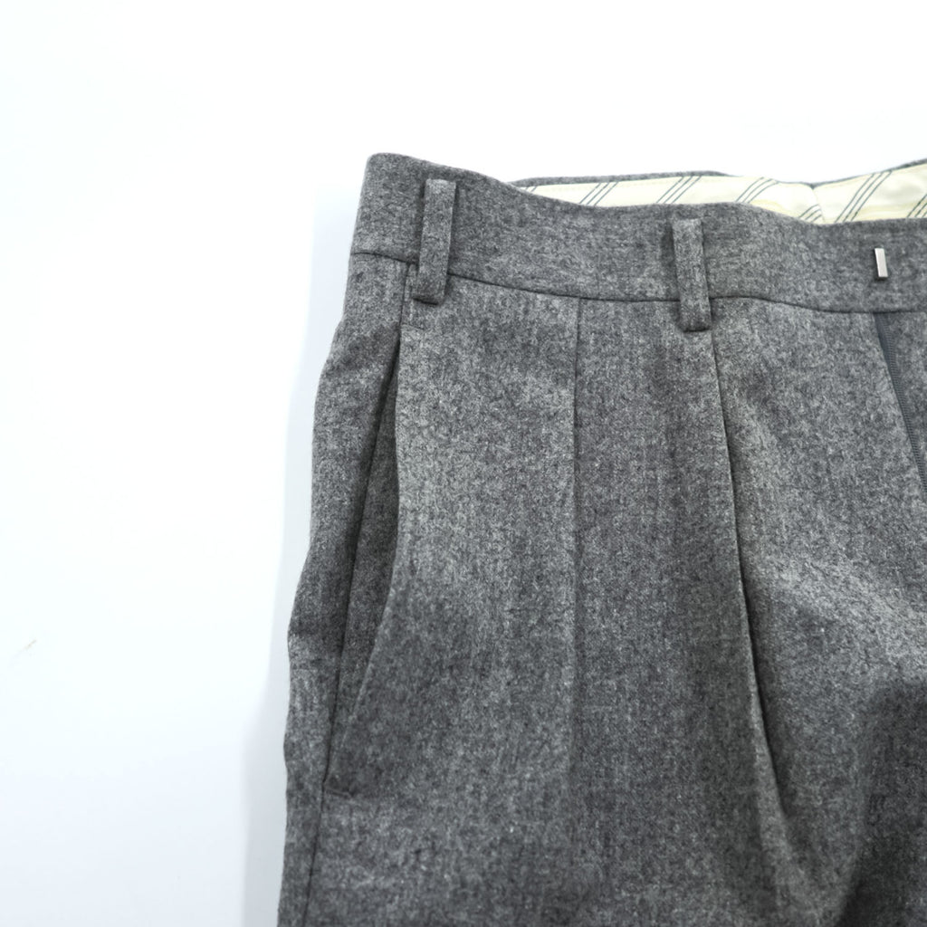 Burberrys Gray Wool Pleated Slacks Made in Japan W79