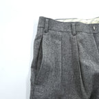 Burberrys Gray Wool Pleated Slacks Made in Japan W79