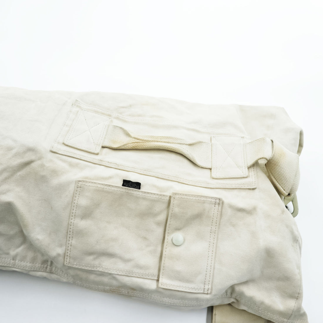 PORTER Yoshida Military Duffle Bag Backpack Canvas Leather Off White Large Japan