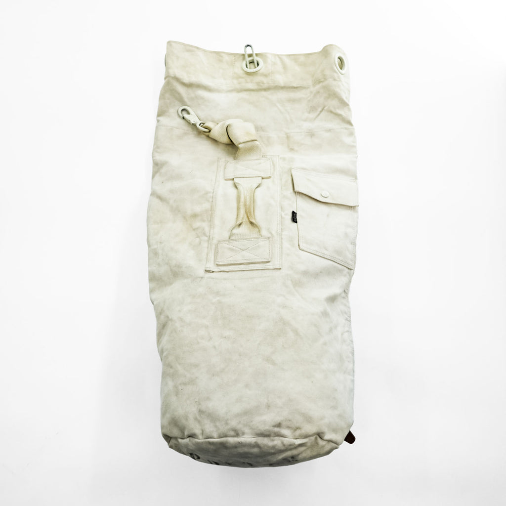 PORTER Yoshida Military Duffle Bag Backpack Canvas Leather Off White Large Japan