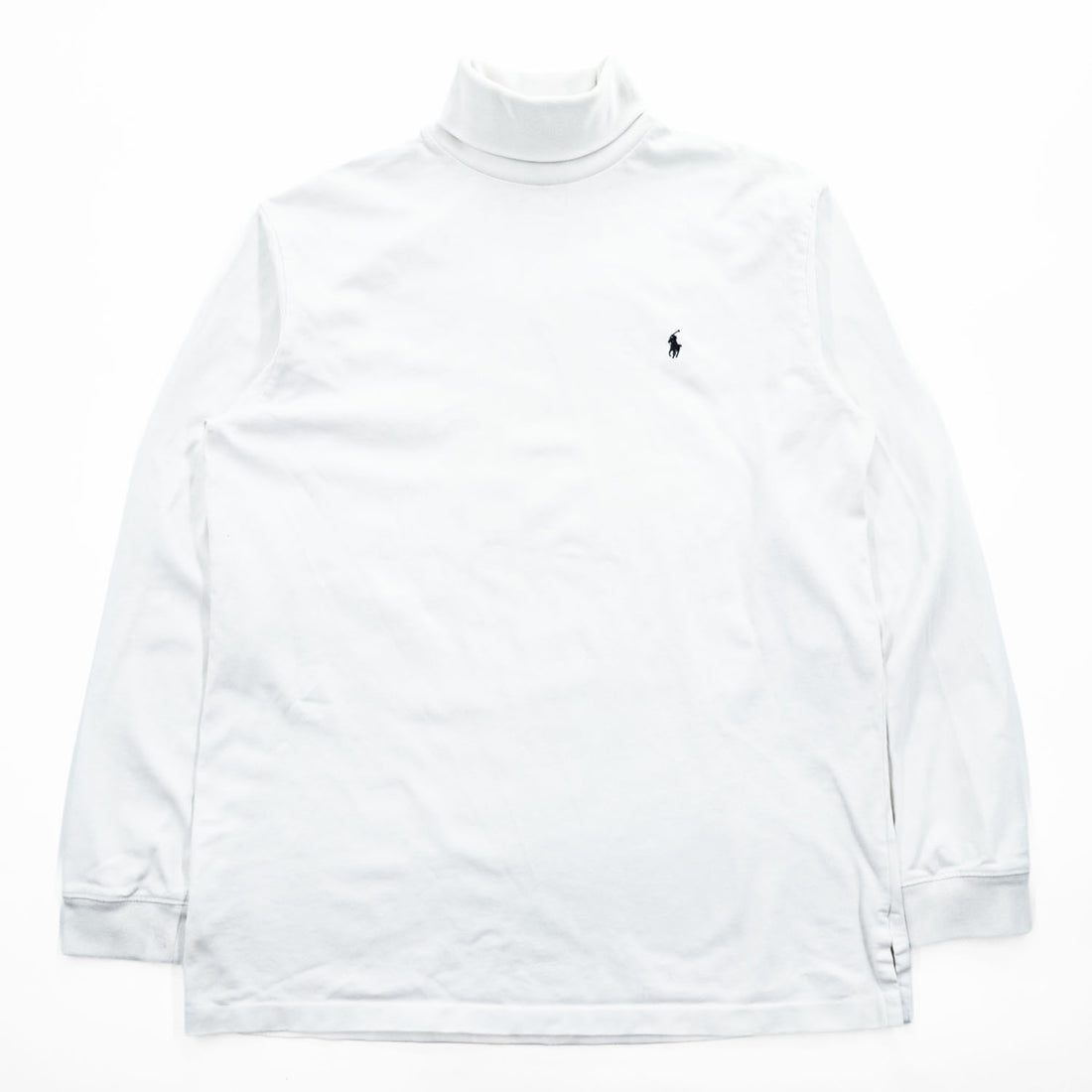 Polo by Ralph Lauren Embroidered Pony Turtleneck Long Sleeve T-Shirt White L