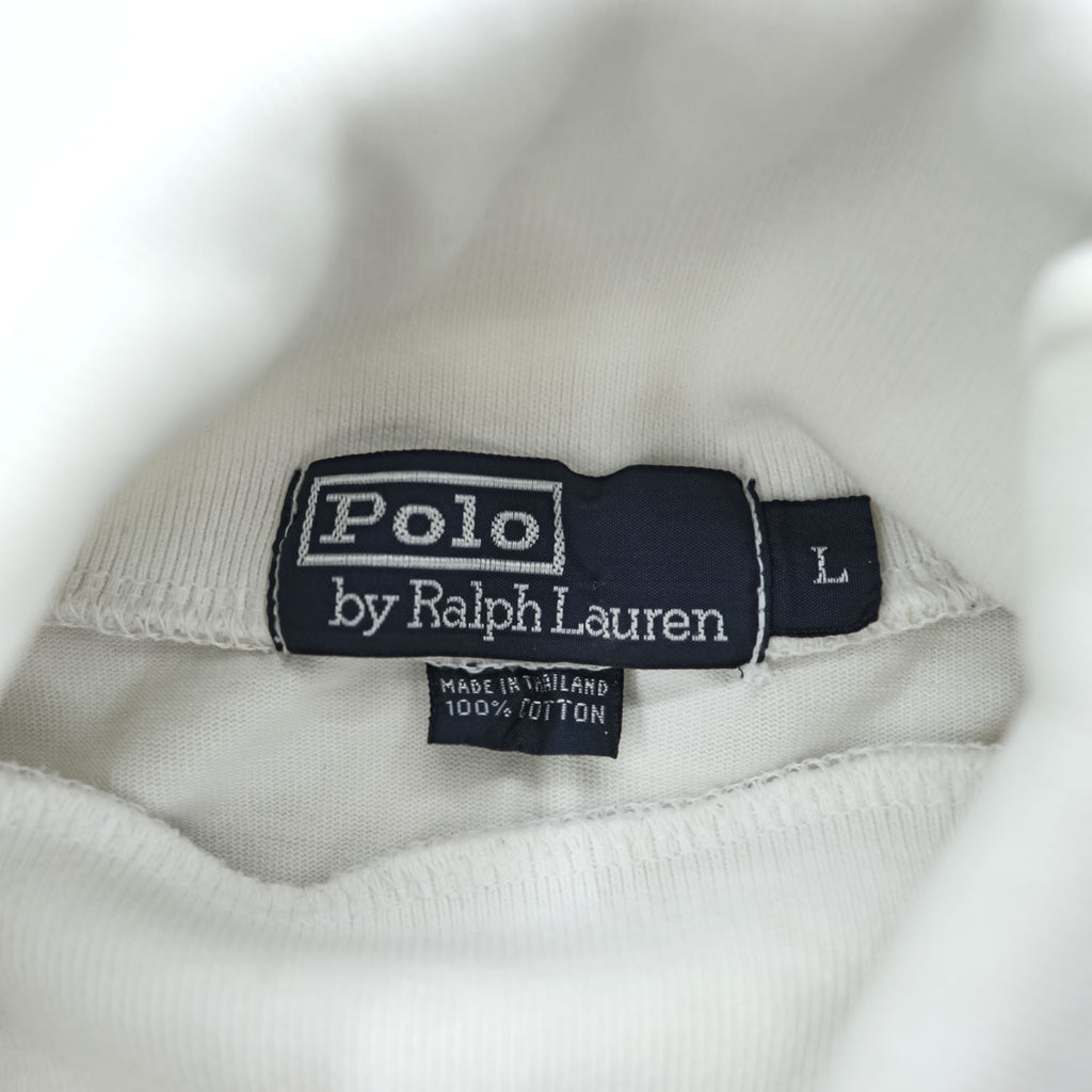 Polo by Ralph Lauren Embroidered Pony Turtleneck Long Sleeve T-Shirt White L