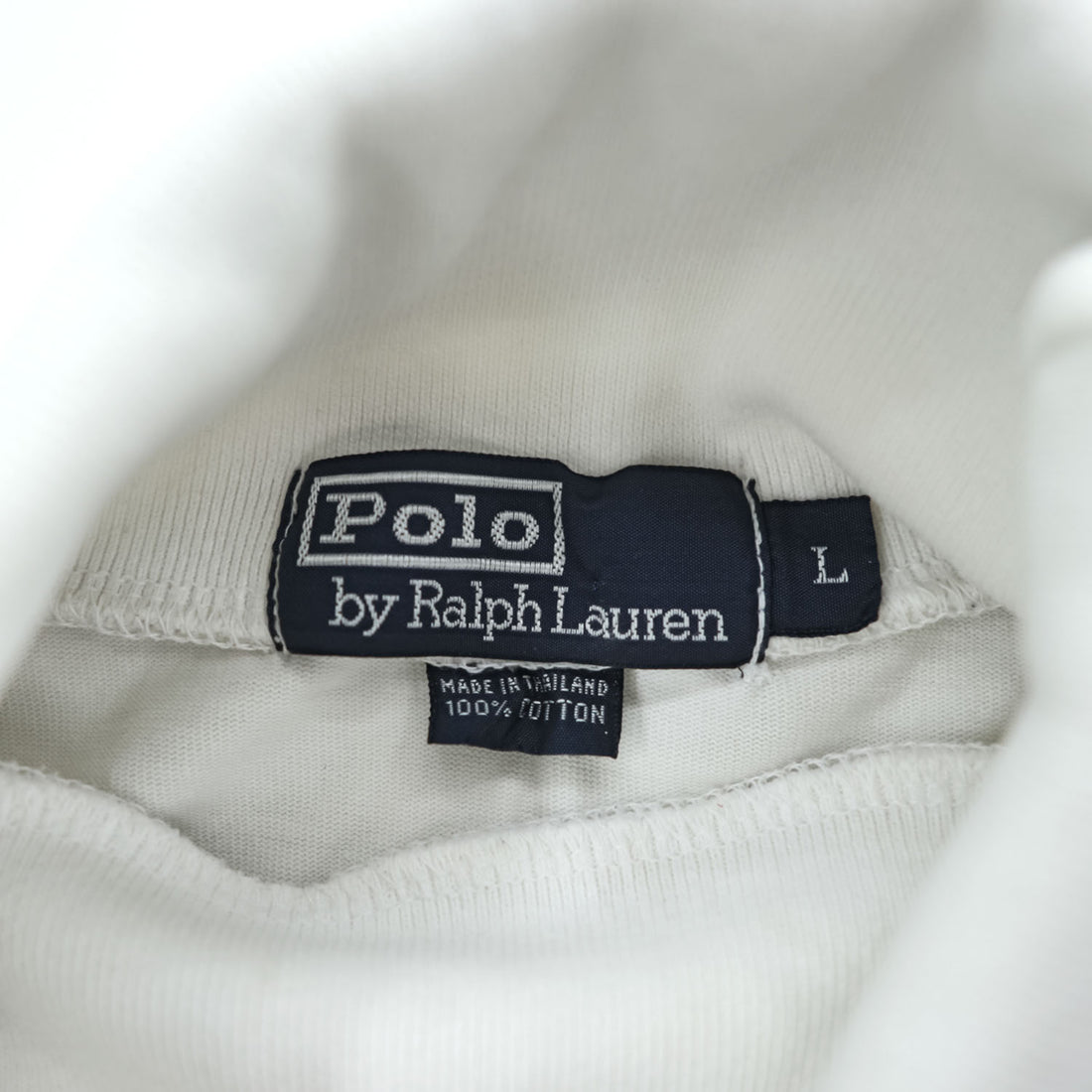 Polo by Ralph Lauren Embroidered Pony Turtleneck Long Sleeve T-Shirt White L