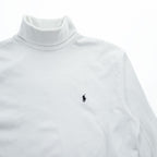 Polo by Ralph Lauren Embroidered Pony Turtleneck Long Sleeve T-Shirt White L