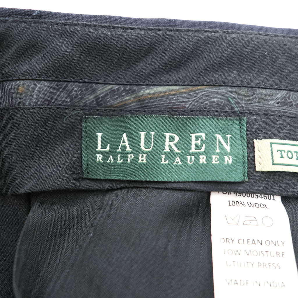 LAUREN RALPH LAUREN Total Comfort 100% Wool Navy Dress Pants 34W x 32L