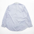 Polo Ralph Lauren L Blue Stripe White Rounded Collar Long Sleeve Shirt