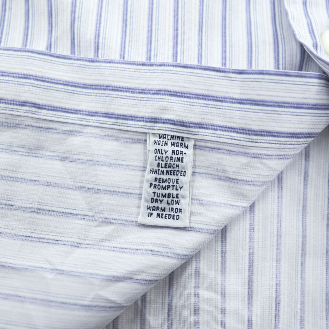 Polo Ralph Lauren L Blue Stripe White Rounded Collar Long Sleeve Shirt