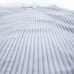 Polo Ralph Lauren L Blue Stripe White Rounded Collar Long Sleeve Shirt