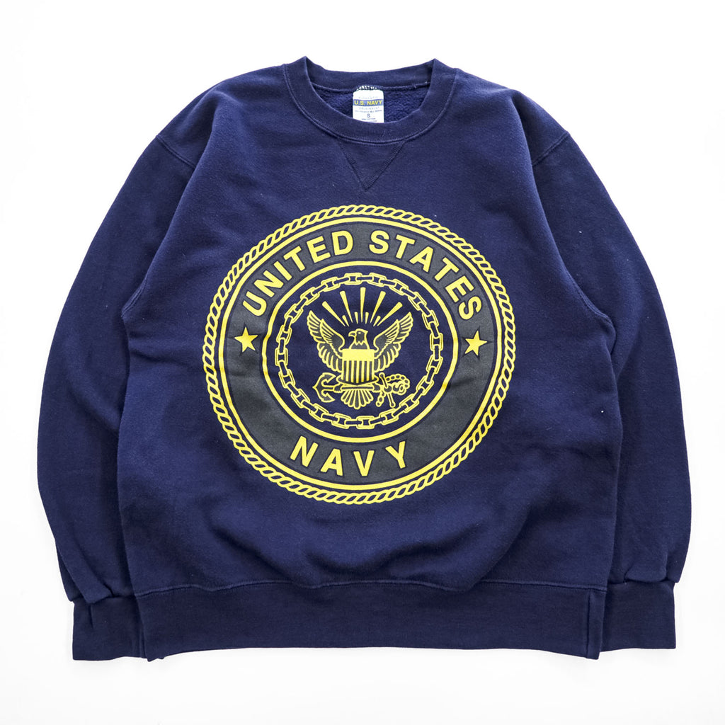 U.S. NAVY ORIGINALS Navy Crewneck Sweatshirt Made in USA Size S