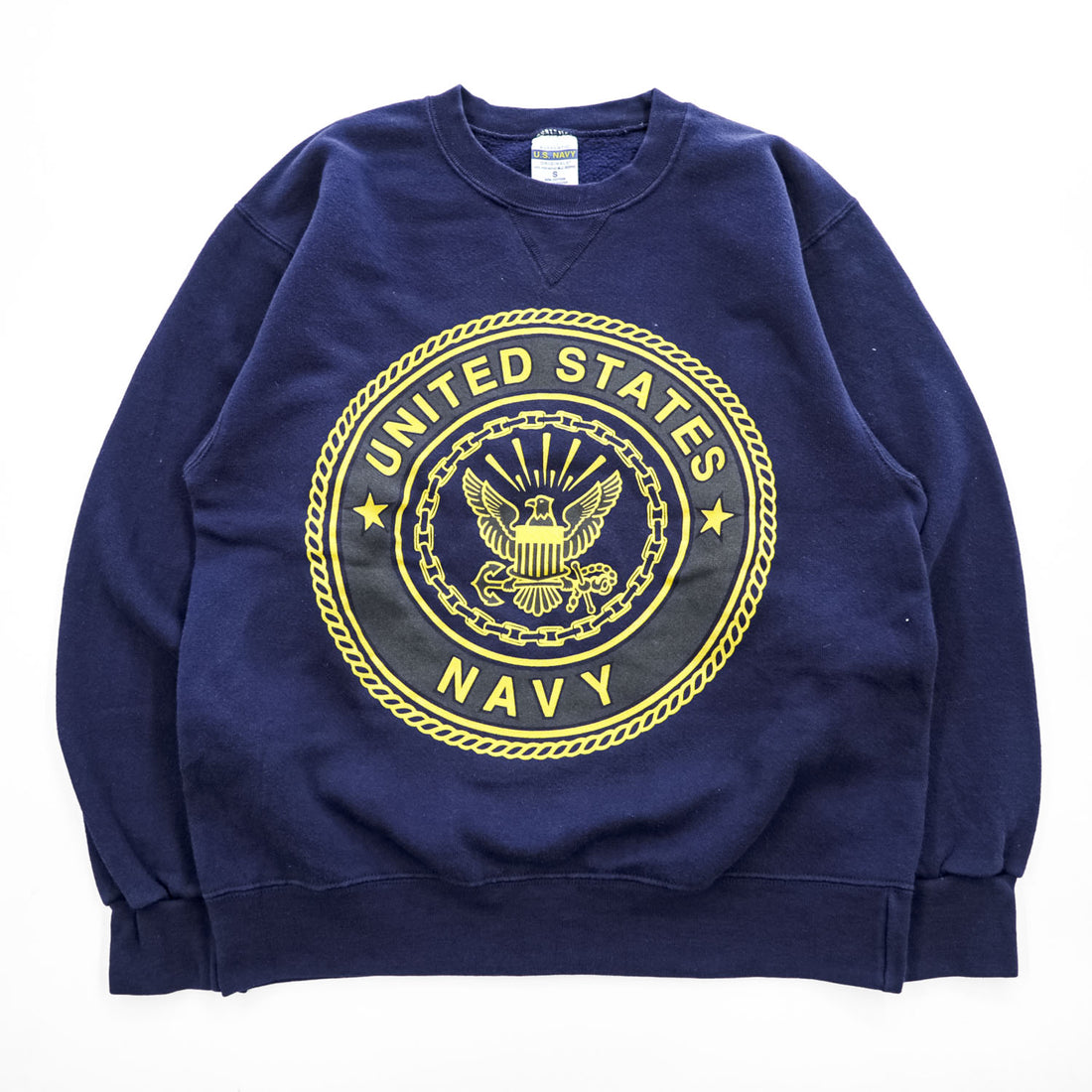 U.S. NAVY ORIGINALS Navy Crewneck Sweatshirt Made in USA Size S