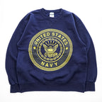 U.S. NAVY ORIGINALS Navy Crewneck Sweatshirt Made in USA Size S
