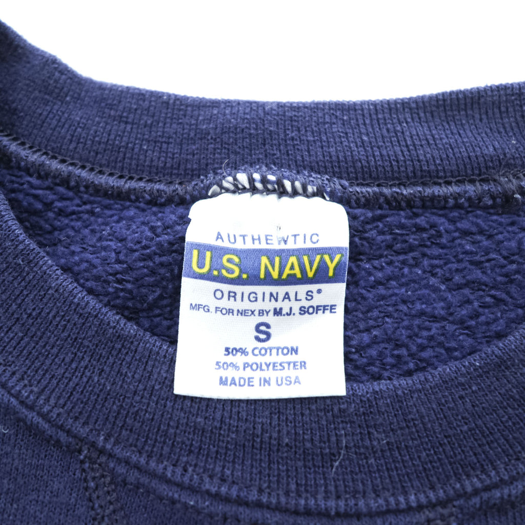 U.S. NAVY ORIGINALS Navy Crewneck Sweatshirt Made in USA Size S