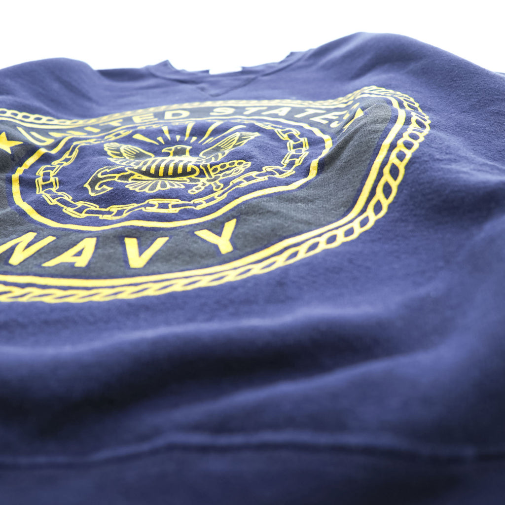 U.S. NAVY ORIGINALS Navy Crewneck Sweatshirt Made in USA Size S