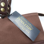 PENDLETON トートバッグ 2WAY ショルダーバッグ ネイティブ柄 ウール レザー ブラウン 日本製 未使用品