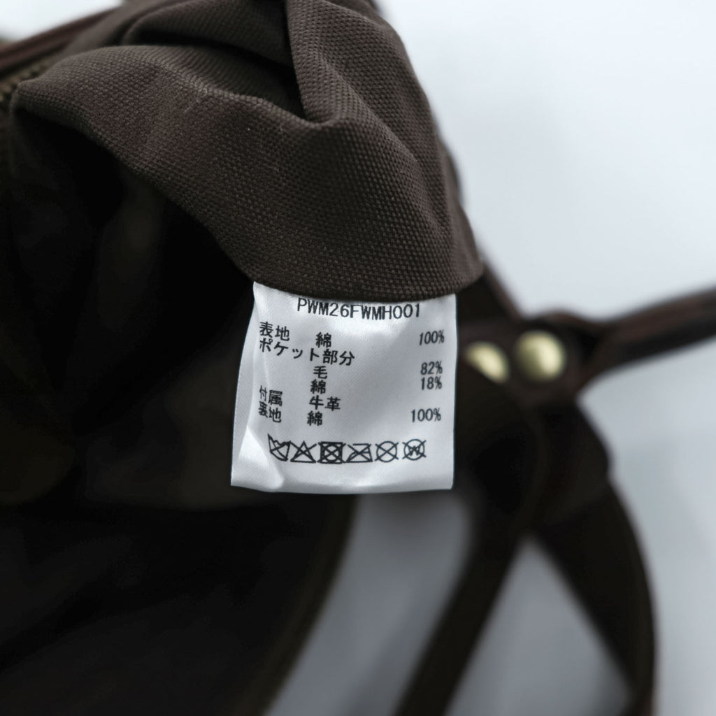 PENDLETON トートバッグ 2WAY ショルダーバッグ ネイティブ柄 ウール レザー ブラウン 日本製 未使用品