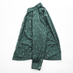 mont-bell All-Over Print Long Sleeve Shirt L Green Polyester Style 1114284 Made in India WIC Light Print Long Sleeve Shirt Men's