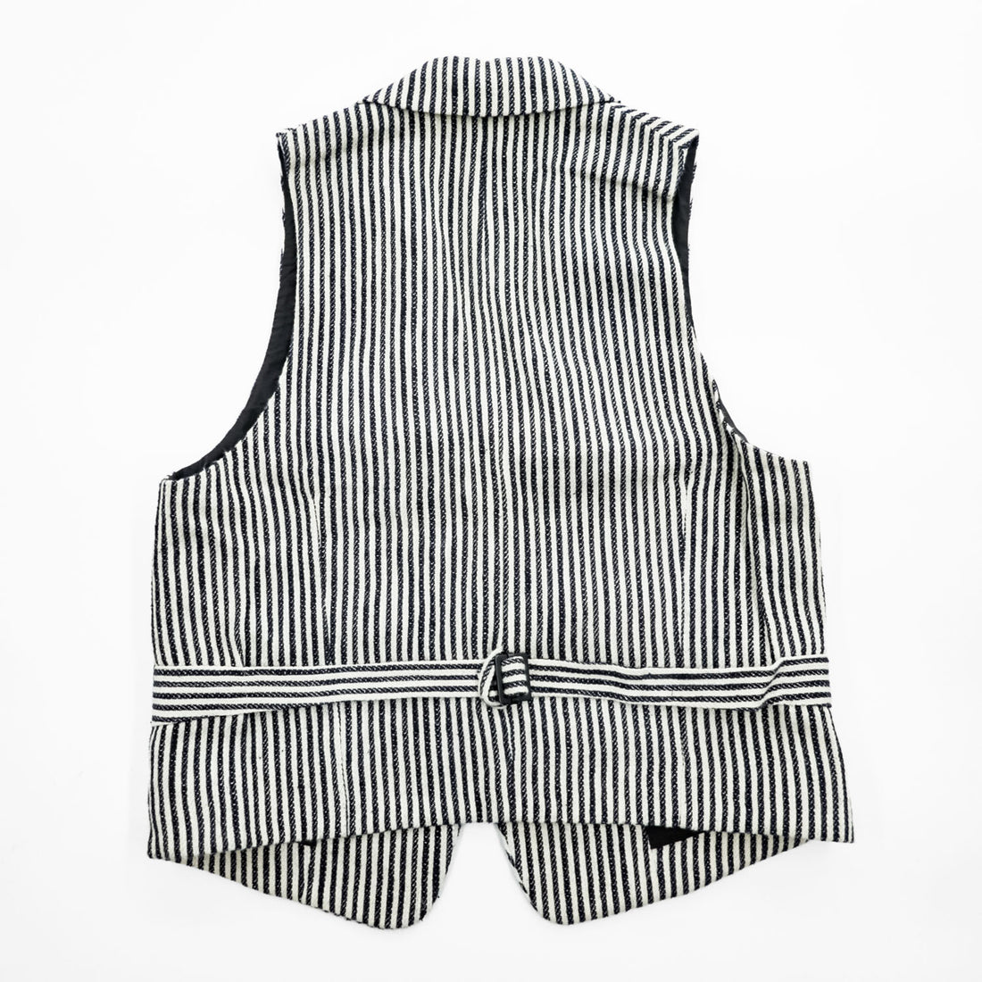 TOMORROWLAND Striped Tailored Vest Gilet Cotton Paper Blend Size M Japan
