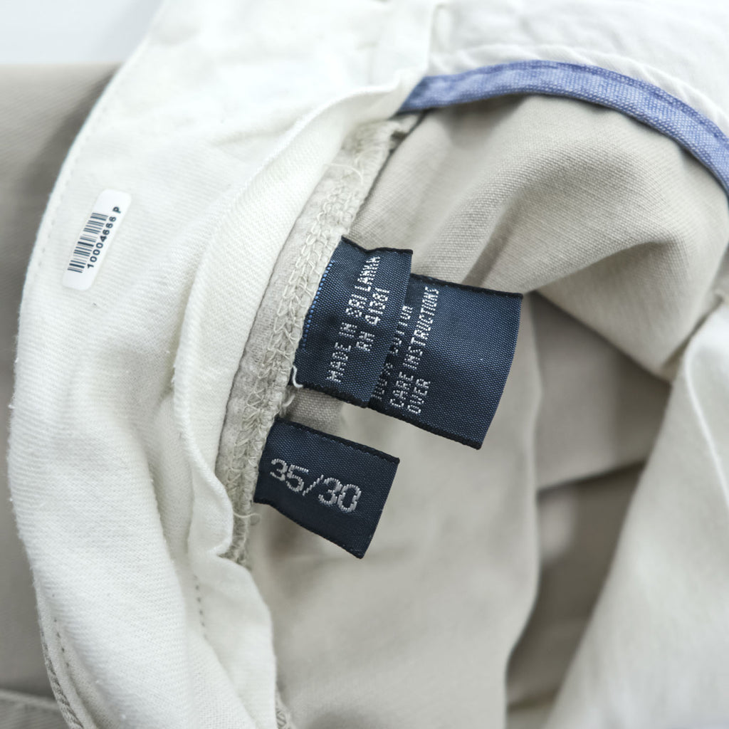 Polo Ralph Lauren Classic Fit Pleated Chino Trousers Beige 35/30