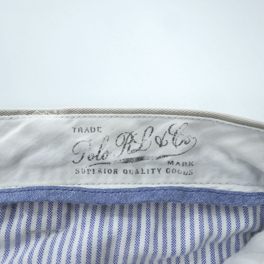 Polo Ralph Lauren Classic Fit Pleated Chino Trousers Beige 35/30