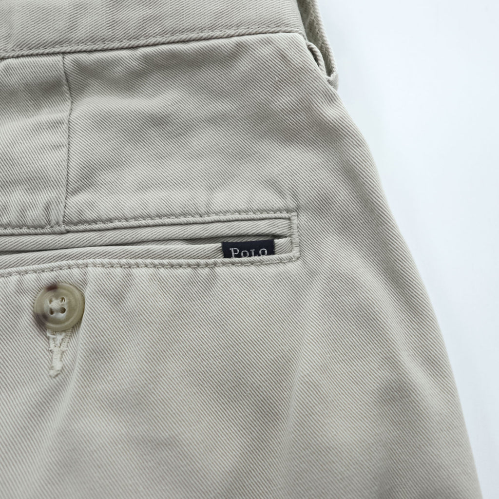 Polo Ralph Lauren Classic Fit Pleated Chino Trousers Beige 35/30