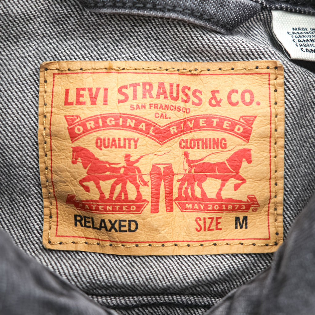 Levi's Type II Trucker Jacket A7632-0002 Relaxed Black Denim Men's M 2024
