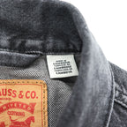 Levi's Type II Trucker Jacket A7632-0002 Relaxed Black Denim Men's M 2024