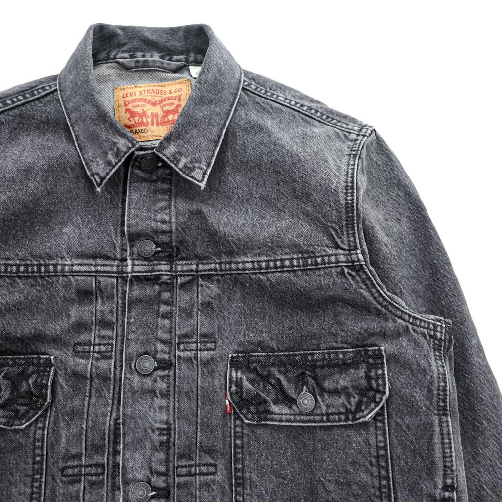 Levi's Type II Trucker Jacket A7632-0002 Relaxed Black Denim Men's M 2024