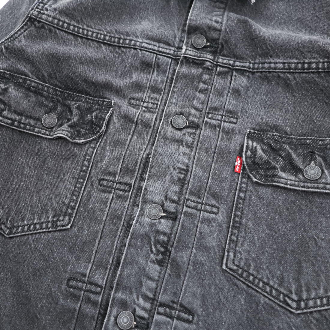 Levi's Type II Trucker Jacket A7632-0002 Relaxed Black Denim Men's M 2024