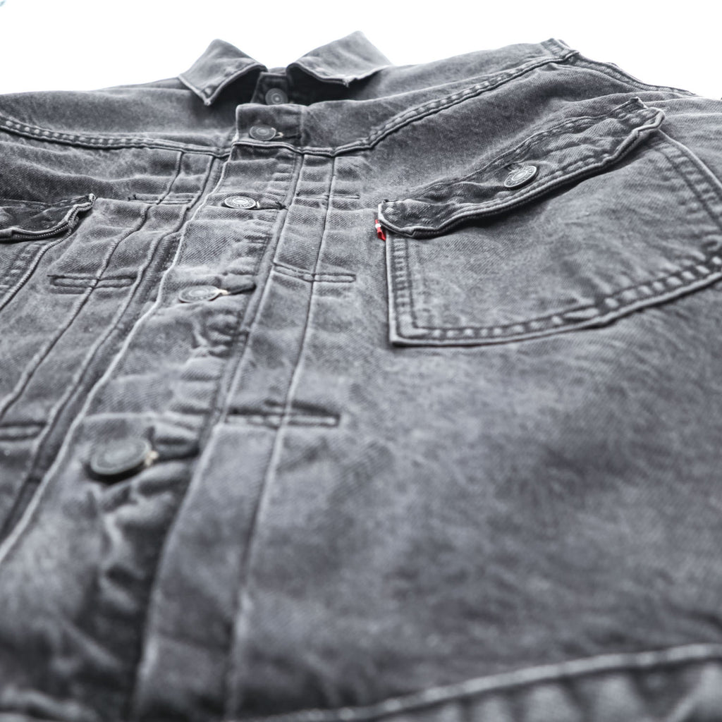 Levi's Type II Trucker Jacket A7632-0002 Relaxed Black Denim Men's M 2024