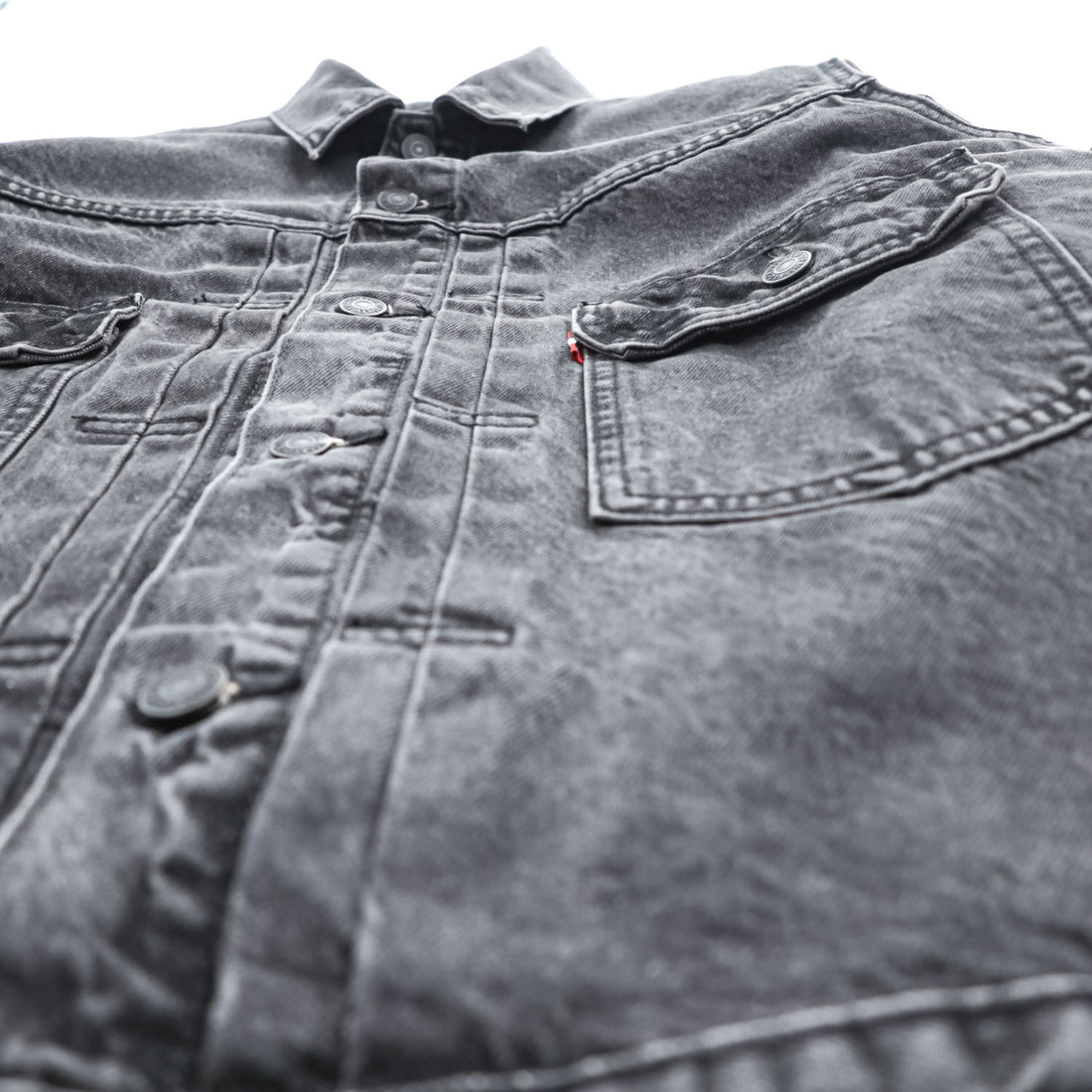 Levi's Type II Trucker Jacket A7632-0002 Relaxed Black Denim Men's M 2024