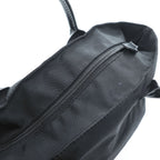 Herve Chapelier ナイロン 舟型トート ハンドバッグ ブラック レザーハンドル
