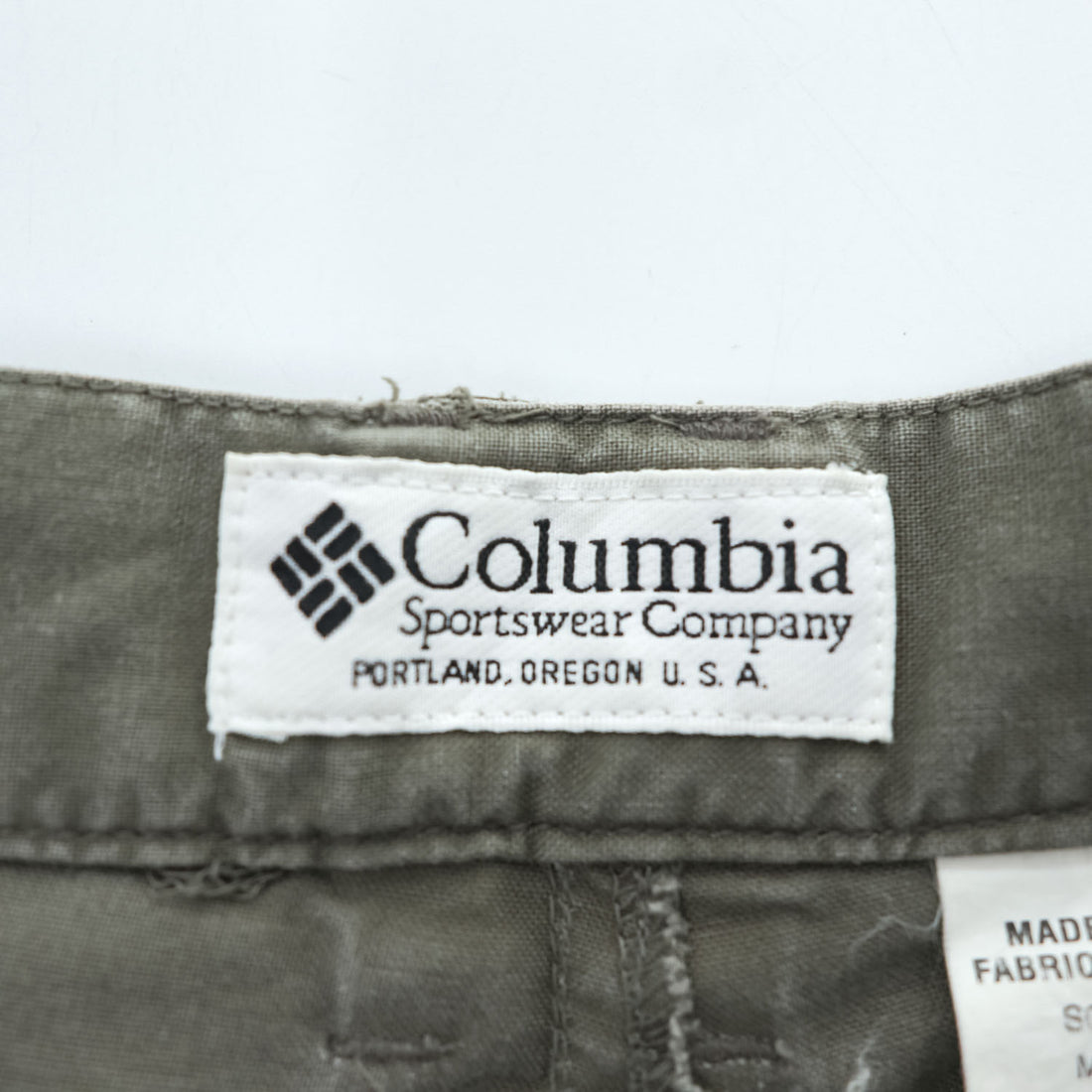 Columbia アウトドア カーゴパンツ L カーキ グリーン タック プリーツ AM8460