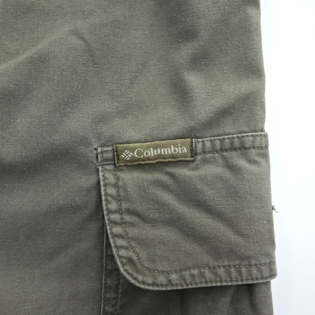 Columbia アウトドア カーゴパンツ L カーキ グリーン タック プリーツ AM8460