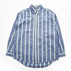 Levi's 90年代 ヴィンテージ 長袖シャツ M ブルー ホワイト ストライプ ダブルポケット 65115-5233 ポルトガル製