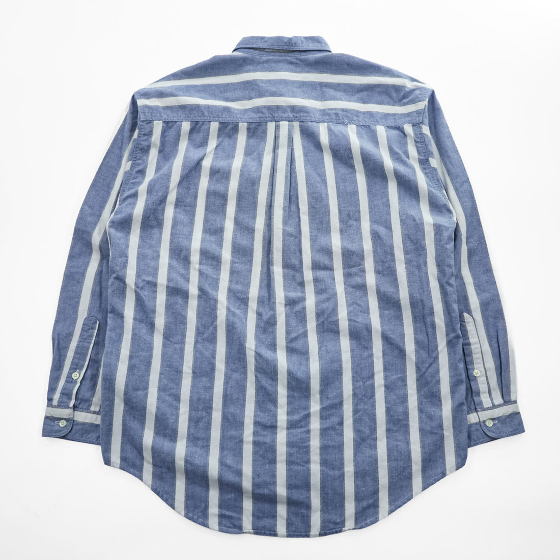 Levi's 90年代 ヴィンテージ 長袖シャツ M ブルー ホワイト ストライプ ダブルポケット 65115-5233 ポルトガル製