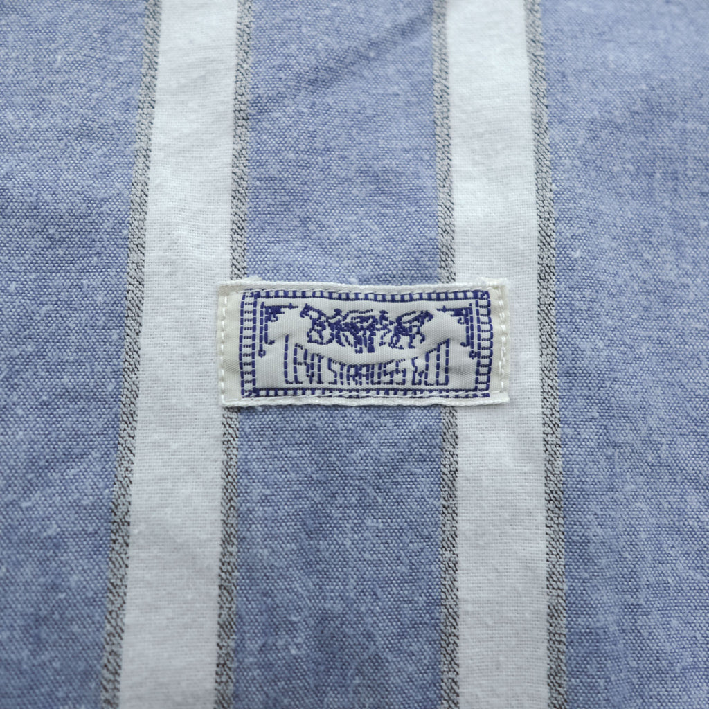 Levi's 90年代 ヴィンテージ 長袖シャツ M ブルー ホワイト ストライプ ダブルポケット 65115-5233 ポルトガル製