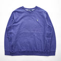 Polo Ralph Lauren 90年代 ヴィンテージ 前V スウェット トレーナー XL ブルー 裏起毛 ポニー刺繍