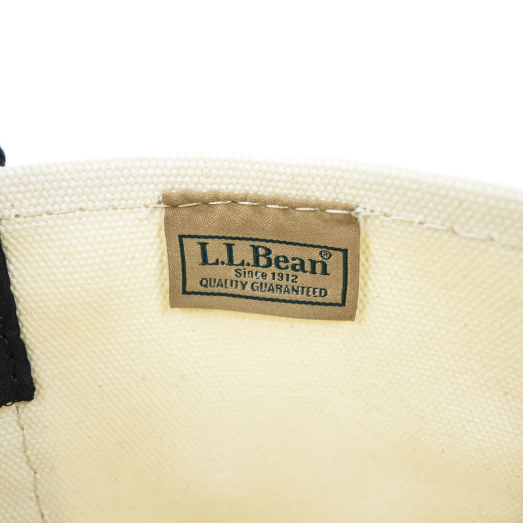 L.L.Bean ウェブハンドルトートバッグ ミニ ホワイト ブラック キャンバス 511152