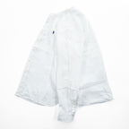 Polo Ralph Lauren リネン100% バンドカラー 長袖シャツ XL ホワイト 麻 OCEAN WASH LINEN
