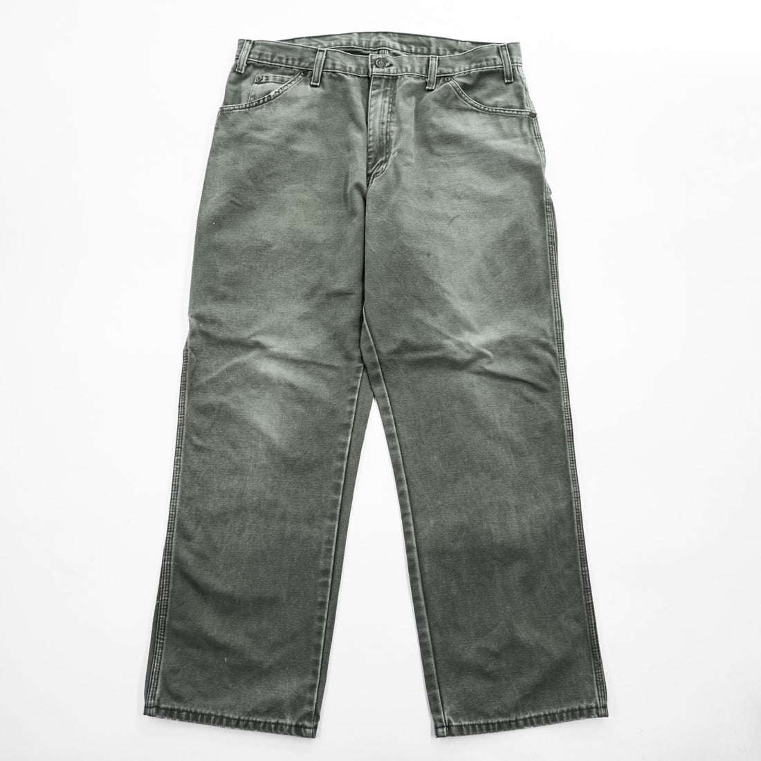 Dickies ダック地 ペインターパンツ L カーキ グリーン キャンバス 1939RMS