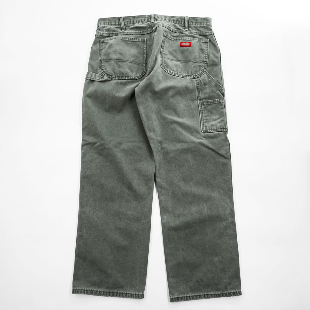Dickies ダック地 ペインターパンツ L カーキ グリーン キャンバス 1939RMS
