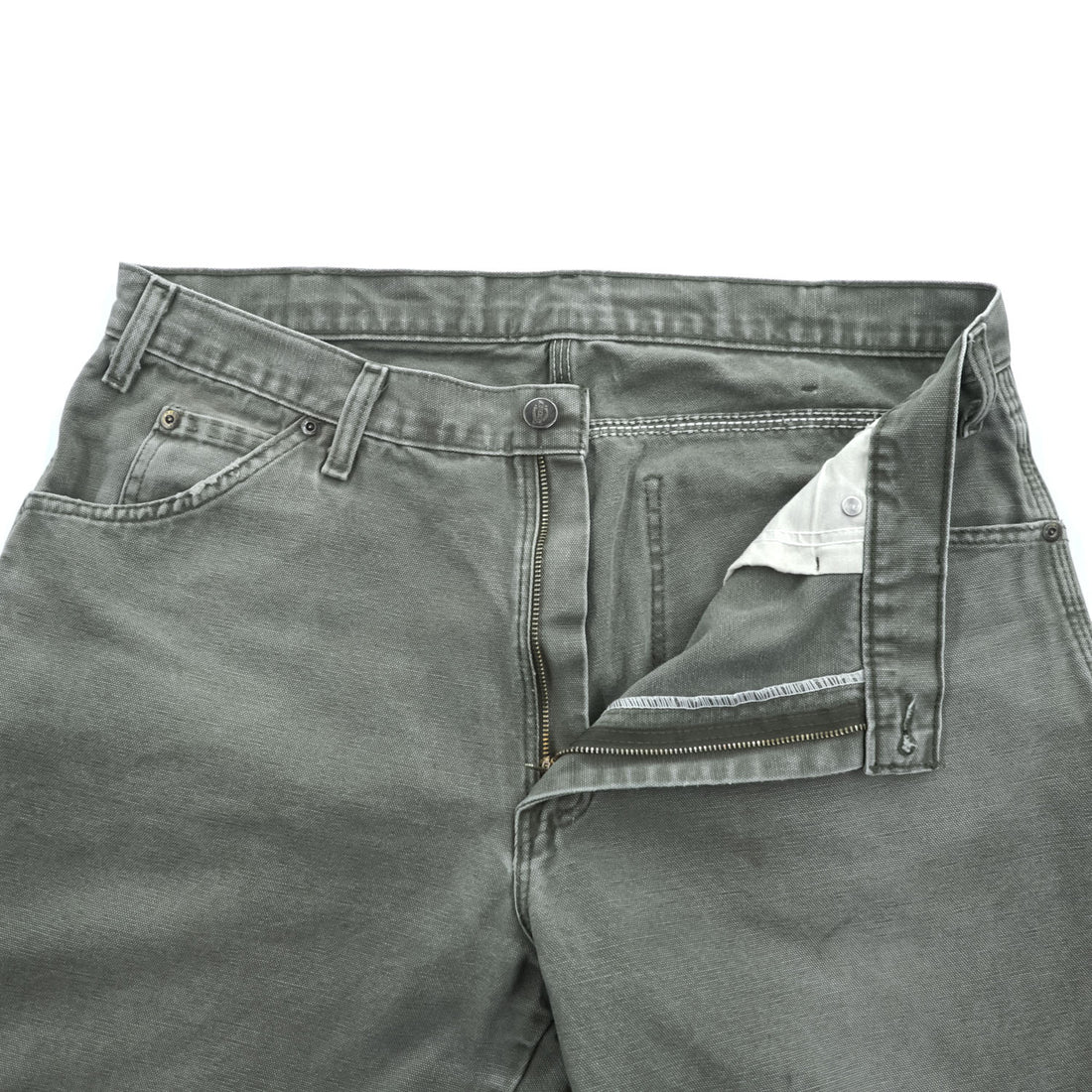 Dickies ダック地 ペインターパンツ L カーキ グリーン キャンバス 1939RMS