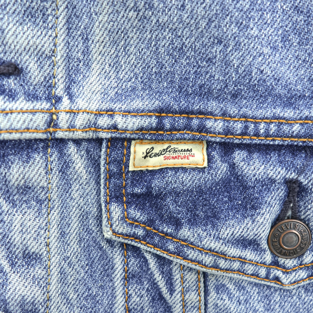 Levi Strauss Signature 00年代 デニムトラッカージャケット Gジャン M インディゴ ブルー 909004513